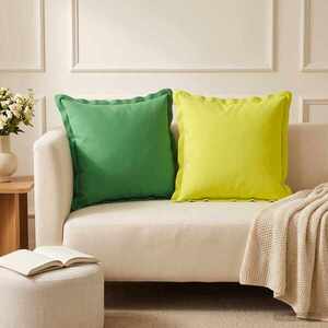 Imagine vidaXL Husă pentru pernă 2 buc. HOUTEN Verde strălucitor. 45 x 45 cm