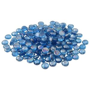 Imagine vidaXL Nugget din sticlă 17-19 mm Albastru cobalt deschis Sticlă