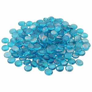 Imagine vidaXL Nugget din sticlă 17-19 mm Albastru aqua Sticlă