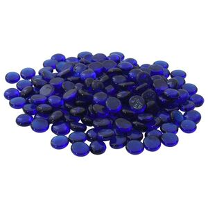 Imagine vidaXL Nugget din sticlă 17-19 mm Albastru cobalt Sticlă