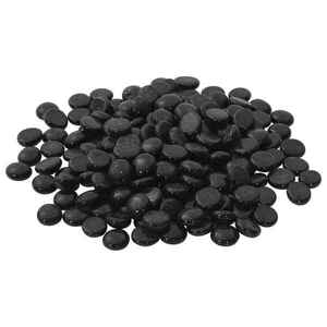 Imagine vidaXL Nugget din sticlă 17-19 mm Negru Sticlă