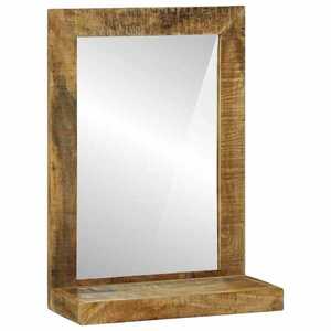 Imagine vidaXL Oglindă pentru baie Maro 50 x 22 x 70 cm Lemn de mango solid