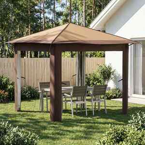 Imagine vidaXL Gazebo fără Pereți Laterali 2, 6 x 2, 6 m Bej și Maro