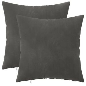 Imagine vidaXL Husă pentru pernă 2 pcs HEERLEN Gri închis 40 x 40 cm Catifea