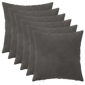 Imagine vidaXL Husă pentru pernă 6 pcs HEERLEN Gri închis 40 x 40 cm Catifea