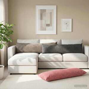 Imagine vidaXL Husă pentru pernă HEERLEN Gri deschis 40 x 145 cm Catifea