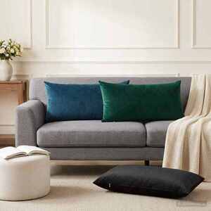 Imagine vidaXL Husă pentru pernă 2 pcs HEERLEN albastru 40 x 70 cm Catifea