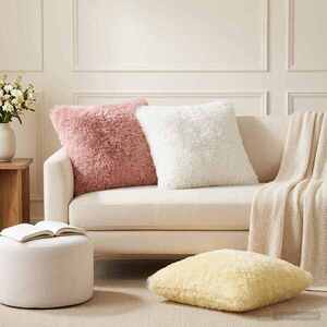 Imagine vidaXL Husă pentru pernă 2 pcs HEERLEN Crem 45 x 45 cm Fleece PV