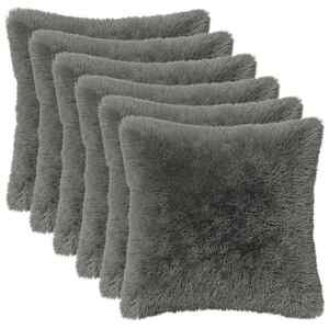 Imagine vidaXL Husă pentru pernă 6 pcs HEERLEN Gri deschis 45 x 45 cm