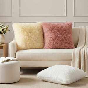 Imagine vidaXL Husă pentru pernă 6 pcs HEERLEN Crem 55 x 55 cm Fleece PV