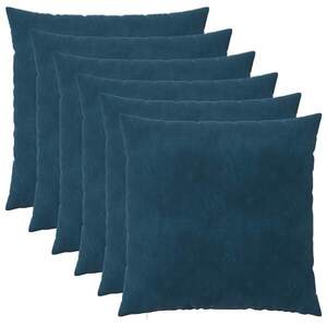 Imagine vidaXL Husă pentru pernă 6 pcs HEERLEN albastru 60 x 60 cm Catifea