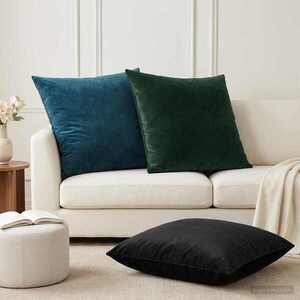 Imagine vidaXL Husă pentru pernă 2 pcs HEERLEN albastru 65 x 65 cm Catifea