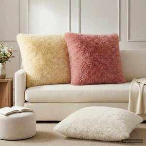 Imagine vidaXL Husă pentru pernă 2 pcs HEERLEN Crem 65 x 65 cm Fleece PV