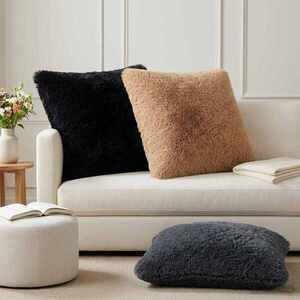 Imagine vidaXL Husă pentru pernă 2 pcs HEERLEN Negru 65 x 65 cm Fleece PV