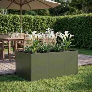 Imagine vidaXL Vază pentru Grădină Verde măsliniu 120 x 80 x 60 cm