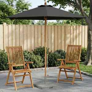 Imagine vidaXL Parasol de Grădină Ø 240 x 237 cm Lemn de eucalipt masiv