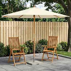 Imagine vidaXL Parasol de Grădină Ø 300 x 248 cm Lemn de eucalipt masiv