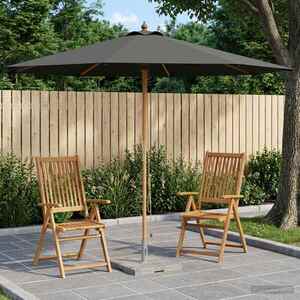 Imagine vidaXL Parasol de Grădină Ø 300 x 248 cm Lemn de eucalipt masiv