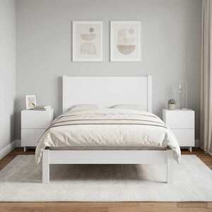 Imagine vidaXL Dulap de noapte 2 buc. Alb 33, 5 x 34, 5 x 50 cm Lemn prelucrat