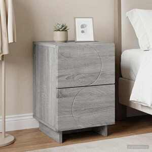 Imagine vidaXL Dulap de noapte Sonoma gri 33, 5 x 34, 5 x 50 cm Lemn prelucrat