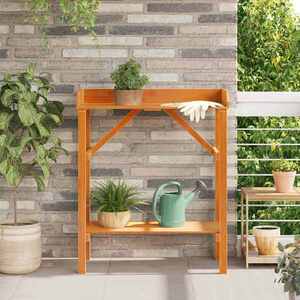 Imagine vidaXL Masă pentru ghivece Maro 75 x 40 x 90 cm Lemn de pin masiv