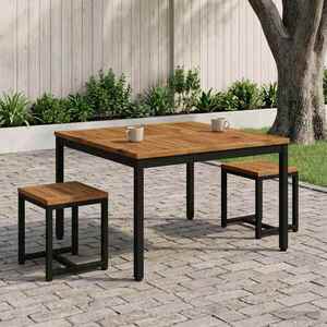 Imagine vidaXL Masă de cafea Natural și Negru 80 x 80, 5 x 45 cm