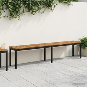 Imagine vidaXL Bancă de grădină 201 x 35 x 45 cm Lemn Solid de Acacia
