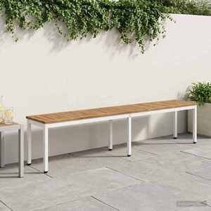 Imagine vidaXL Bancă de grădină 201 x 35 x 45 cm Lemn Solid de Acacia