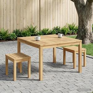 Imagine vidaXL Masă de cafea Alb 80 x 80, 5 x 45 cm Lemn Solid de Acacia