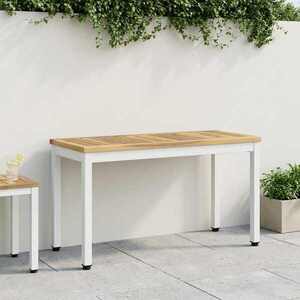 Imagine vidaXL Bancă de grădină 80, 5 x 35 x 45 cm Lemn Solid de Acacia Alb