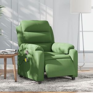 Imagine vidaXL Fotoliu electric de masaj rabatabil, verde deschis, catifea