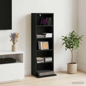 Imagine vidaXL Dulap pentru CD-uri Stejar Negru 33 x 23, 5 x 97, 5 cm