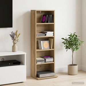 Imagine vidaXL Dulap pentru CD-uri Stejar Artizanal 33 x 23, 5 x 97, 5 cm
