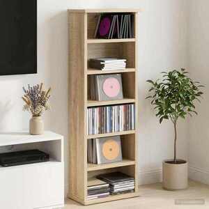 Imagine vidaXL Dulap pentru CD-uri Stejar Sonoma 60 x 17 x 92 cm