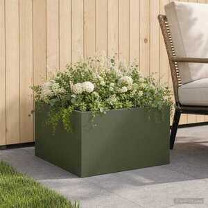Imagine vidaXL Vază pentru Grădină Verde măsliniu 60 x 60 x 30 cm