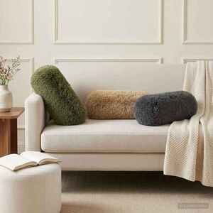 Imagine vidaXL Pernă cu pernă HEERLEN 6 buc. Gri deschis Fleece PV