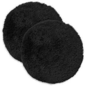 Imagine vidaXL Pernă cu pernă HEERLEN 2 buc. Negru Fleece PV