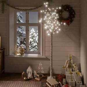 Imagine vidaXL Pom de Crăciun, 200 LED-uri, alb rece, 1, 8 m, salcie, int./ext.