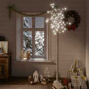 Imagine vidaXL Pom de Crăciun, 220 LED-uri, alb rece, 2, 2 m, salcie, int./ext.