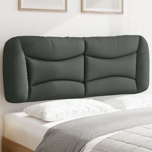 Imagine vidaXL Pernă pentru tăblie de pat, Hvar, gri închis, 137 cm, material textil