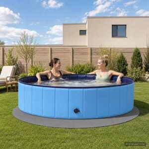 Imagine vidaXL Covor de bazin pentru piscină 16 buc. Ø 235 cm Rotund Spumă EVA