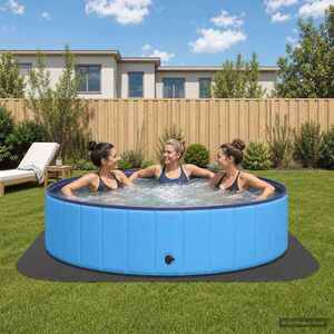 Imagine vidaXL Covor de bazin pentru piscină 36 buc. Ø 350 cm Rotund Spumă EVA