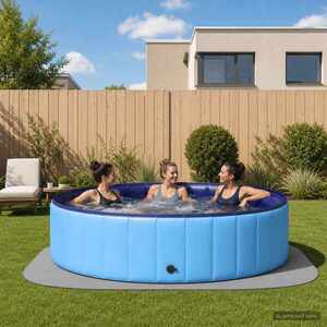 Imagine vidaXL Covor de bazin pentru piscină 36 buc. Ø 350 cm Rotund Spumă EVA