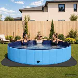 Imagine vidaXL Covor de bazin pentru piscină 49 buc. Ø 408 cm Rotund Spumă EVA