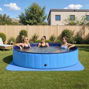 Imagine vidaXL Covor de bazin pentru piscină 49 buc. Ø 408 cm Rotund Spumă EVA