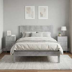 Imagine vidaXL Dulap de noapte 2 buc. Gri Beton 33, 5 x 34, 5 x 60 cm