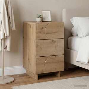 Imagine vidaXL Dulap de noapte Stejar Artizanal 33, 5 x 34, 5 x 60 cm