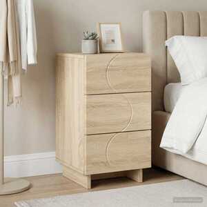 Imagine vidaXL Dulap de noapte Stejar Sonoma 33, 5 x 34, 5 x 60 cm