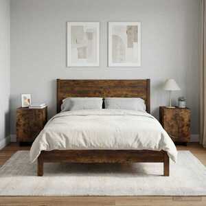 Imagine vidaXL Dulap de noapte 2 buc. Stejar fumuriu 33, 5 x 34, 5 x 50 cm