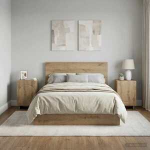 Imagine vidaXL Dulap de noapte 2 buc. Stejar Artizanal 33, 5 x 34, 5 x 50 cm